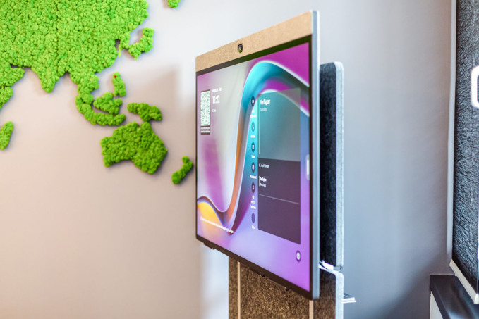 - Display stands: suitable mounts for the conference room